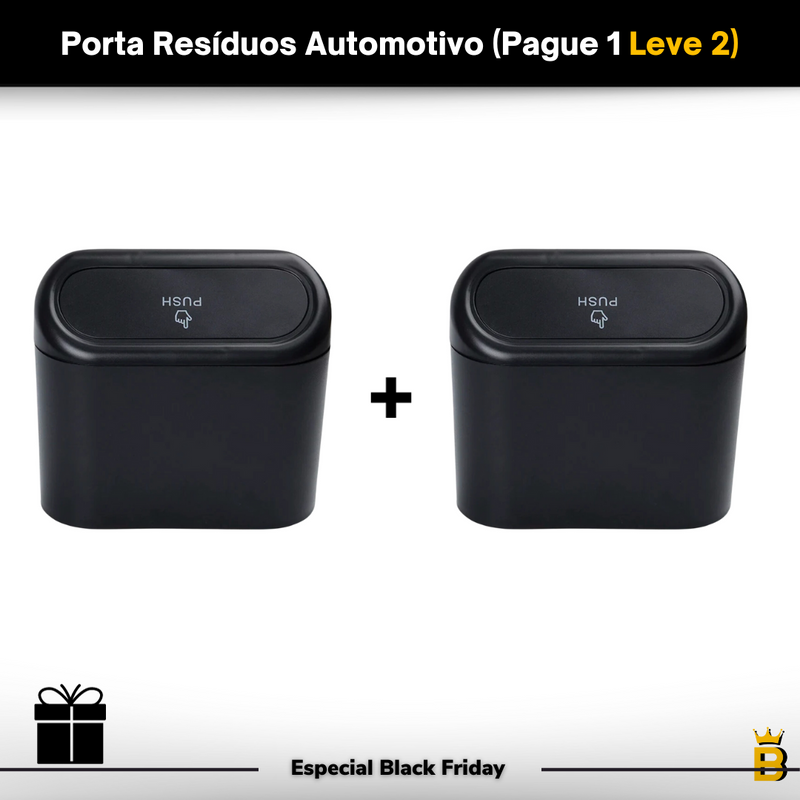 Porta Resíduos Automotivo CleanCar (Pague 1 Leve 2)