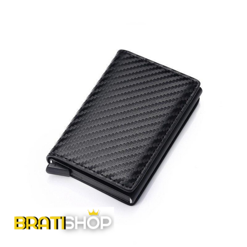 Carteira Inteligente - Slim Carbon em Couro - Oferta do Dia